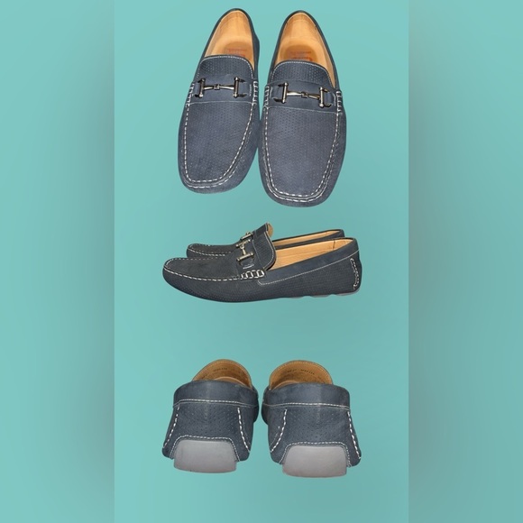 1901 Dark Navy Blue Loafers for Men